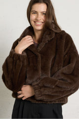 WEEKEND MAX MARA FAUX FUR JACKET