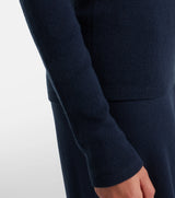 LISA YANF VIVIAN CASHMERE-BLEND TEE IN ECLIPSE
