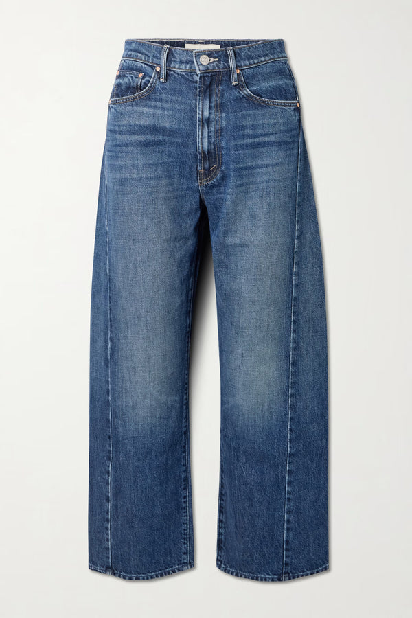 MOTHER THE HALF PIPE ANKLE MID-RISE WIDE LEG JEANS