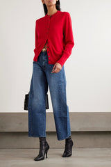 MOTHER THE HALF PIPE ANKLE MID-RISE WIDE LEG JEANS