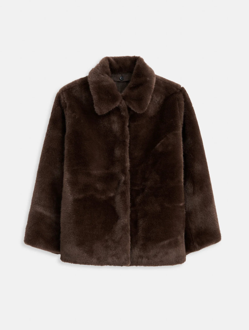 ALEX MILL DUANE ST JACKET IN FAUX FUR