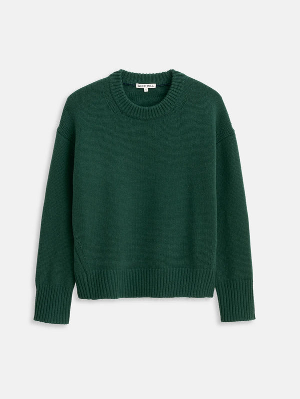 ALEX MILL NOTTINGHILL SWEATER IN GREEN