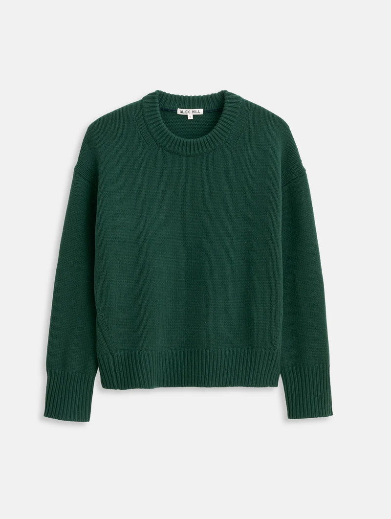 ALEX MILL NOTTINGHILL SWEATER IN GREEN