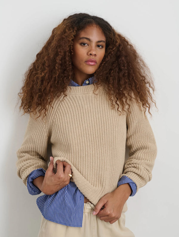 ALEX MILL AMALIE SWEATER IN SAND