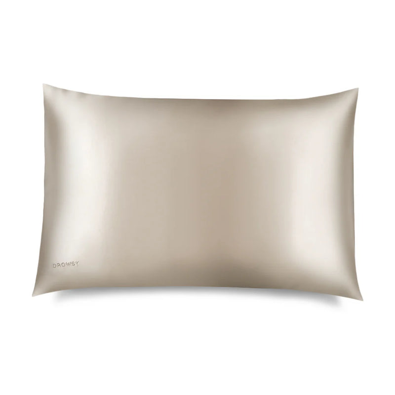 DROWSY DUSTY GOLD SILK PILLOWCASE