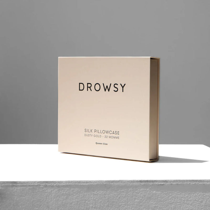 DROWSY DUSTY GOLD SILK PILLOWCASE
