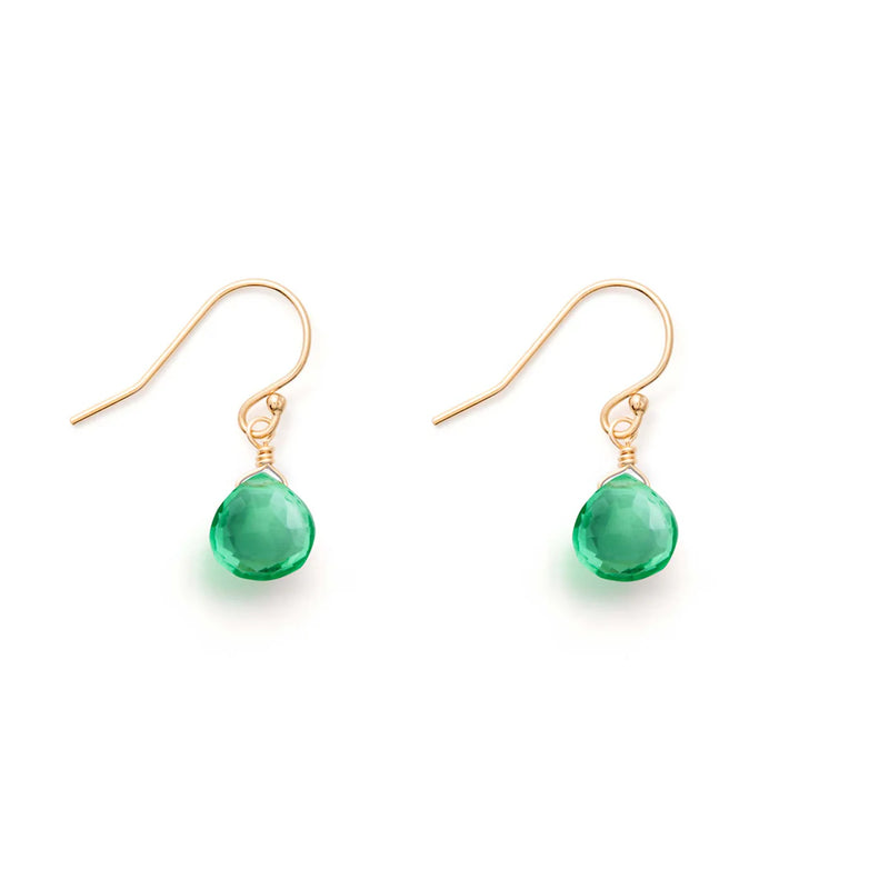 WANDERLUST GREEN QUARTZ SEAFOAM EARRINGS