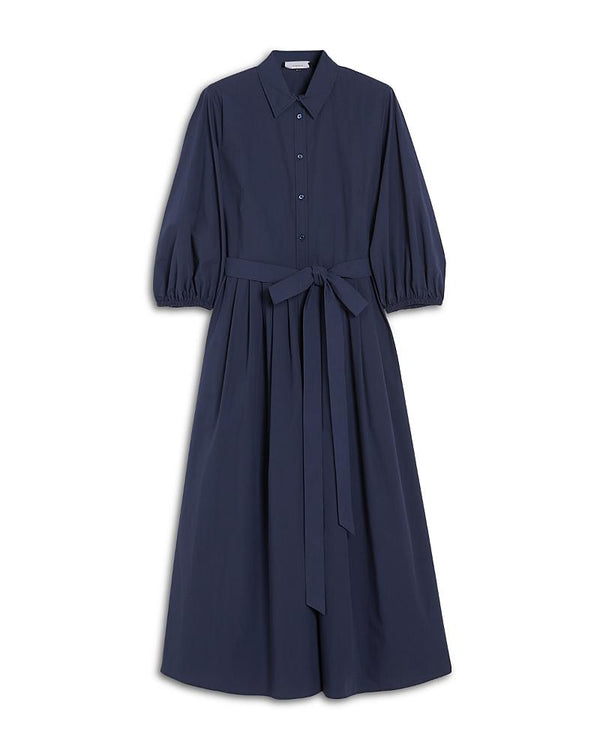 WEEKEND MAX MARA KENTIA DRESS IN NAVY POPLIN