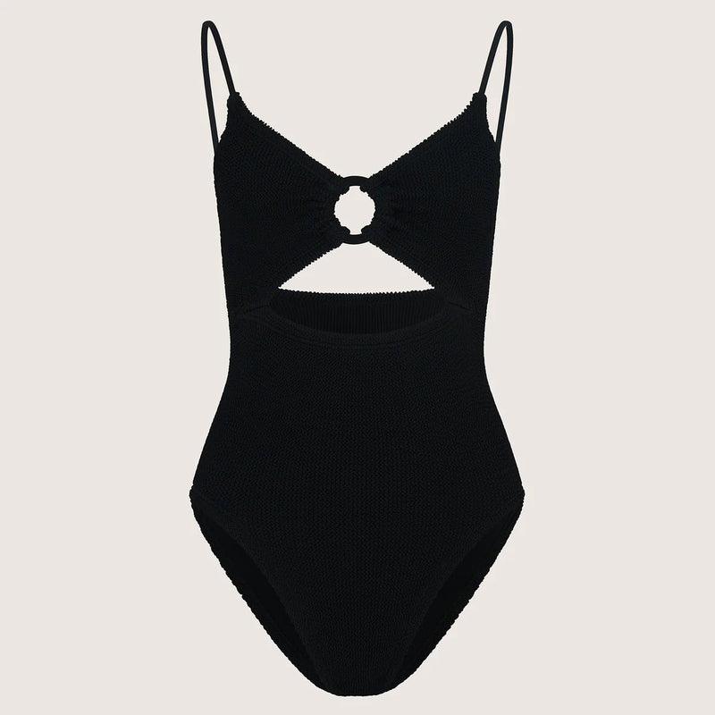 HUNZA G CRYSTAL SWINSUIT IN BLACK