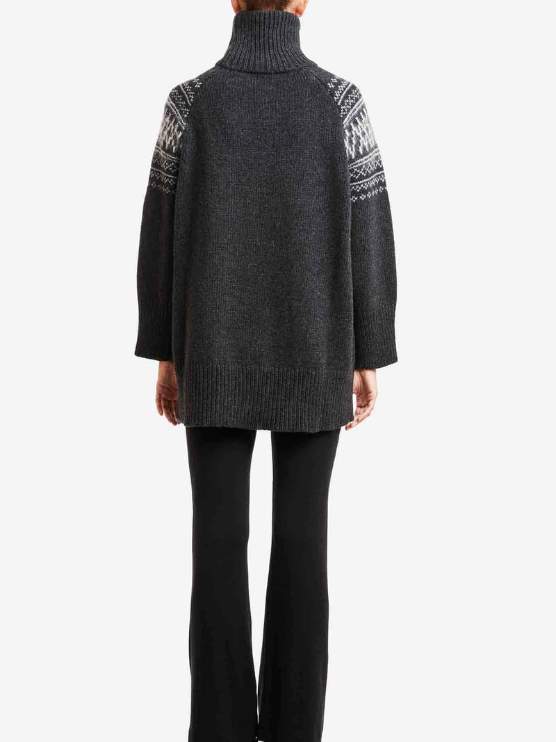 WE NORWEGIANS SETESDAL MERINO AND CASHMERE-BLEND TURTLENECK IN CHARCOAL Sold Out