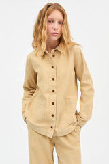 SKALL STUDIO JIN OVERSHIRT IN NOISETTE