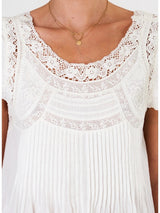 M.A.B.E. LORIA LACE SUN DRESS IN ECRU