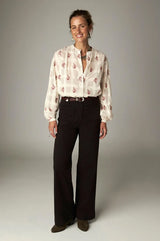 MAISON HOTEL GIULIETTA PANT IN DARK BROWN