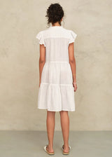 M.A.B.E. NAVI FRILL DRESS IN WHITE