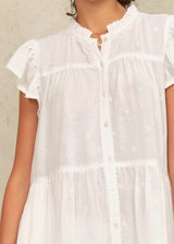 M.A.B.E. NAVI FRILL DRESS IN WHITE