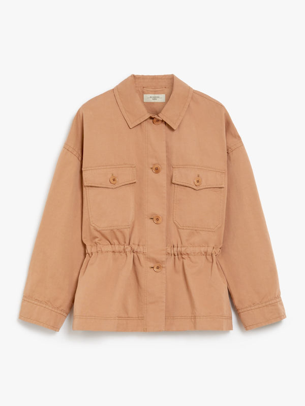 WEEKEND MAX MARA COTTON & LINEN JACKET WITH DRAWSTRING