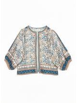 M.A.B.E. CASS PRINT JACKET IN NAVY