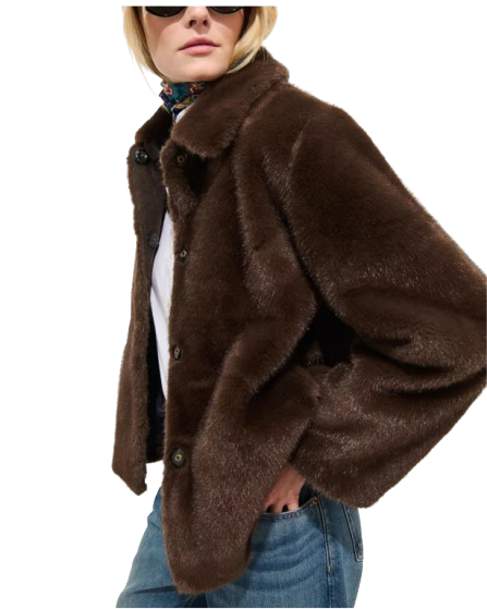 ALEX MILL DUANE ST JACKET IN FAUX FUR