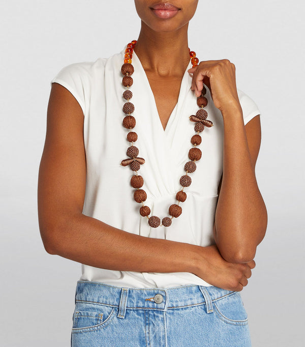 WEEKEND MAX MARA ALIGI BEADED NECKLACE