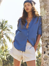 XIRENA BEAU SHIRT IN CAPRI BLUE