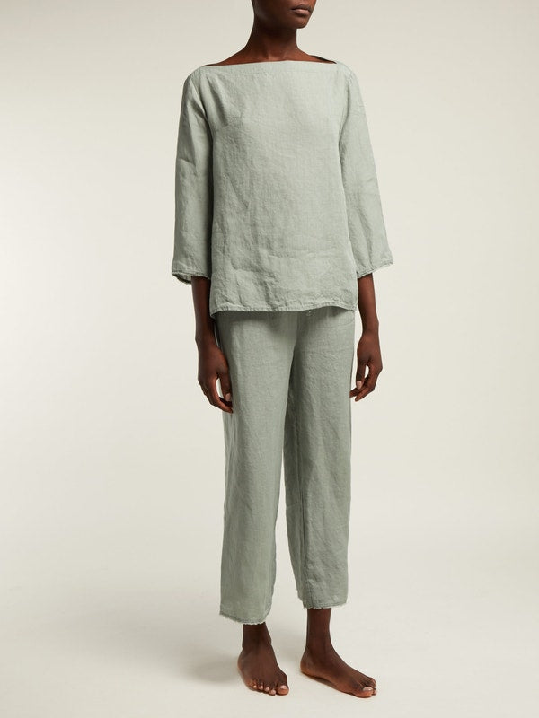 ONCE MILANO BOATNECK PYJAMAS IN NATURAL