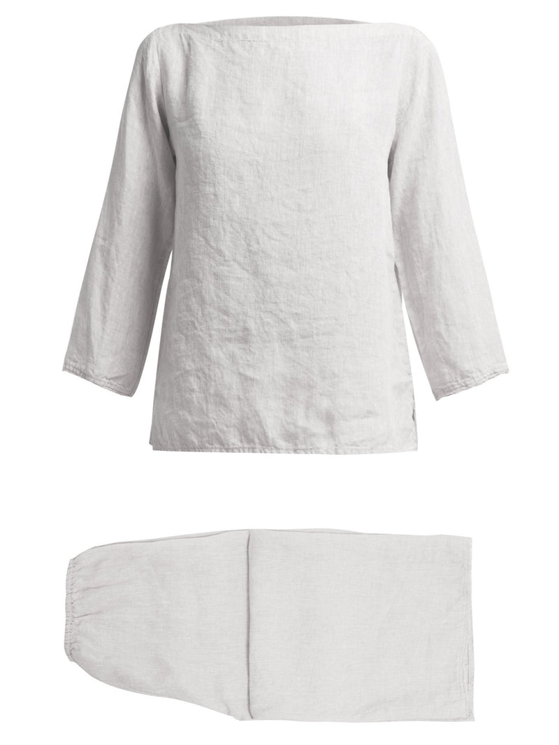 ONCE MILANO BOATNECK PYJAMAS IN NATURAL