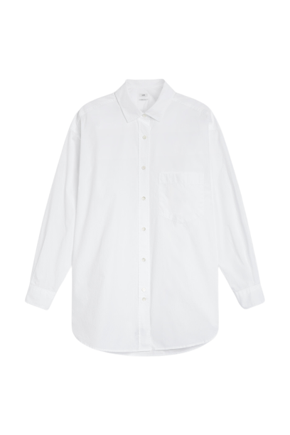 CLOSED OVERSIZED ORGANIC COTTON SHIRT BLOUSE IN WHITE