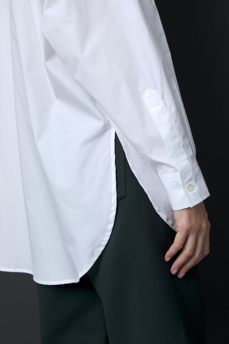 CLOSED OVERSIZED ORGANIC COTTON SHIRT BLOUSE IN WHITE