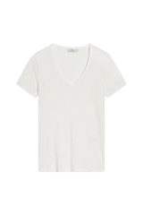 CLOSED Linen T-Shirt in Ecru