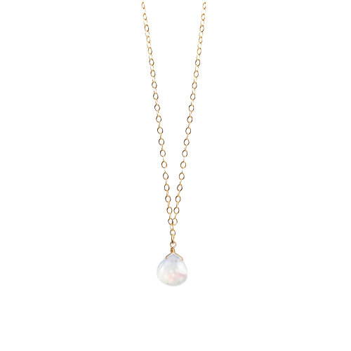 WANDERLUST LIFE FINE GOLD CHAIN MOONSTONE NECKLACE