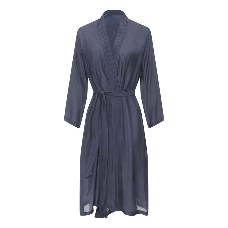 GERMAINE DES PRES Silk-blend Kimono in Midnight