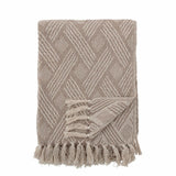 RECYCLED COTTON THROW IN SAND