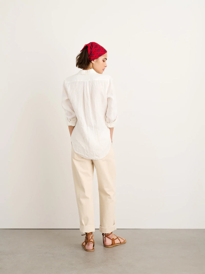 ALEX MILL LINEN SHIRT IN HEMLOCK WHITE