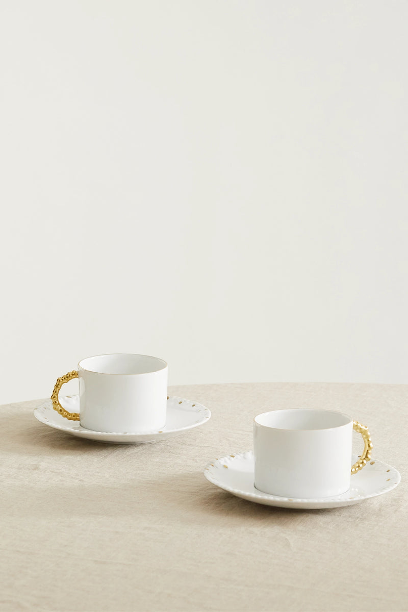 L'OBJET X HASS MOJAVE TEA CUP & SAUCER (set of 2)