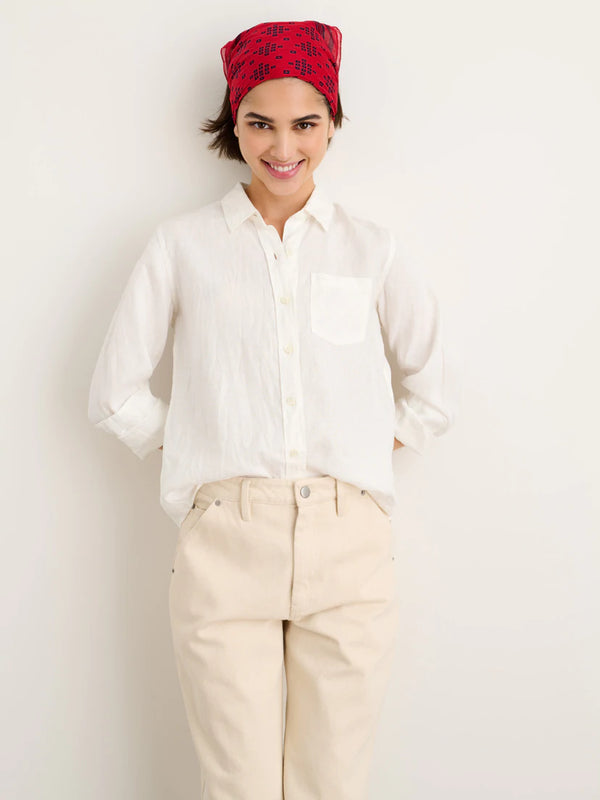 ALEX MILL LINEN SHIRT IN HEMLOCK WHITE