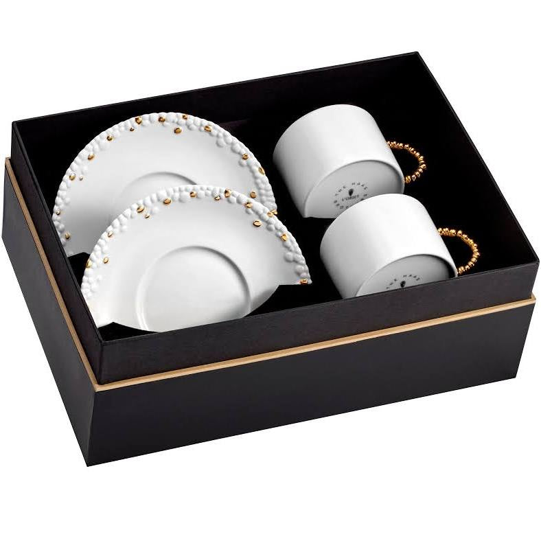 L'OBJET X HASS MOJAVE TEA CUP & SAUCER (set of 2)