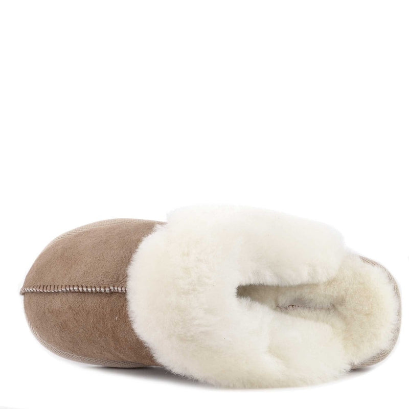 SHEEPSKIN SLIPPERS IN STONE Sold Out